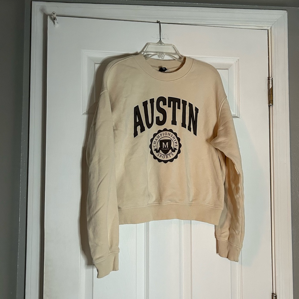Beige Printed Sweatshirt